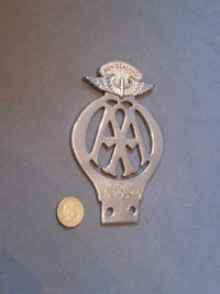 New Zealand AA Motor Car Badge CM39