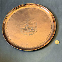 Newlyn Circular Copper Tray Barnstable T161