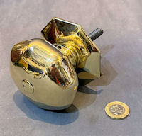 Octagonal Brass Door Pull Knob