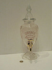 Orange Bitters Glass Spirit Urn