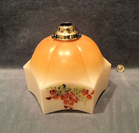 Orange on White Glass Shade S134