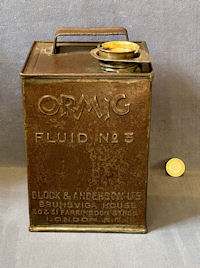 Ormic Fluid No 3 Tin Container T230