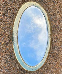 Oval Brass Framed Wall Mirror M212