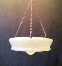 Overlaid White Glass Electric Light Fitting HL446