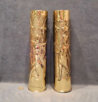 Pair of 1st World War Brass Trench Art Shell Cases SC213