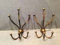 Pair of 6 Branch Hat and Coat Hooks Racks