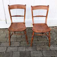 Pair of Beech & Elm Oxford Chairs F358