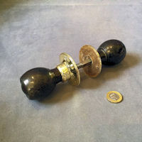 Pair of Brass and Ebony Door Handles DH947