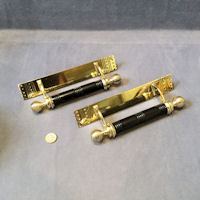 Pair of Brass and Ebony Door Pulls DP547