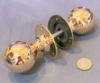 Pair of Brass Door Handles, 2 pairs available DH1116