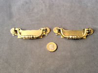 Pair of Brass Drawer Handles CK459
