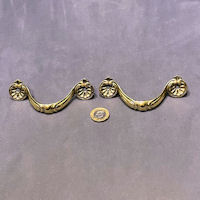 Pair of Brass Drawer Handles, 2 pairs available CK534