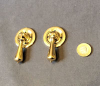 Pair of Brass Drop Drawer Handles CK450