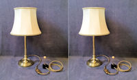 Pair of Brass Electric Side Lamps