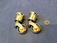 Pair of Brass Furniture Castors C50