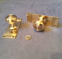 Pair of Gibbons Brass Door Handles DH583