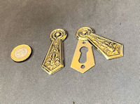 Pair of Brass Keyholes with Covers KC606