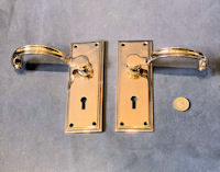 Pair of Brass Lever Door Handles DH004