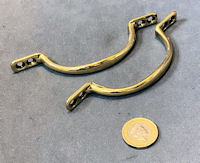 Pair of Brass Sash Window Lifts, 2 pairs available W536