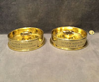 Pair of Brass Shell Case Base Ashtrays SC246