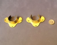 Pair of Brass Shop Display Pole Brackets B113