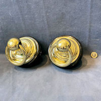 Pair of Brass Stable Tethering Rings