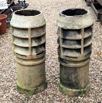 Pair of Buff Coloured Vented Chimney Pots CP131