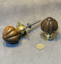 Pair of Carved Oak Door Handles DH1222