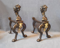 Pair of Cast Iron Fire Dogs