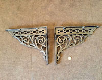 Pair of Cast Iron Toilet Seat Brackets