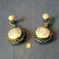 Pair of Ceramic and Brass Interior Bell Pulls BP289