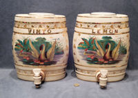 Pair of Ceramic Spirit Barrels