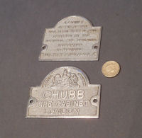 Pair of Chromed Chubb Plaques NP270