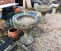 Pair of Concrete Garden Urns