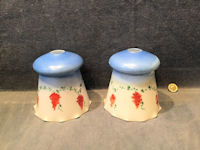 Pair of Decorated Glass Shades S404
