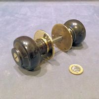 Pair of Ebony and Brass Door Handles DH937