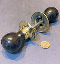 Pair of Ebony Door Handles, 2 pairs available DH1193