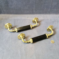 Pair of Ebony and Brass Door Pulls DP550