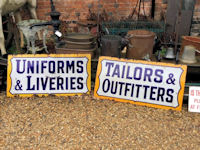 Pair of Enamel Signs