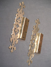 Pair of Fancy Brass Door Hinges DH32