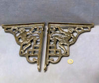 Pair of Figural Cast Iron Wall Brackets B145