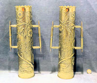 Pair of First World War Trench Art Brass Shell Cases SC306