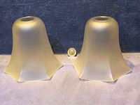 Pair of Frosted Glass Lamp Shades S656