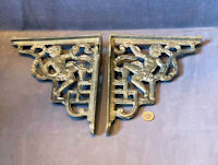 Pair of Galvanised Cast Iron Shelf Brackets B151