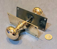 Pair of Gibbons Brass Door Handles DH1139