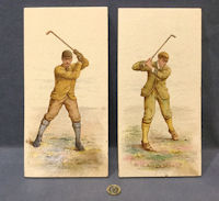 Pair of Golfers Ceramic Tiles T173