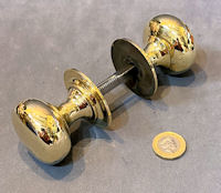 Pair of Heavy Brass Door Handles, 2 pairs available DH1108
