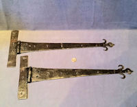 Pair of Large Wrought Iron T Hinges