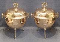 Pair of Loveridge Brass Coal Vases