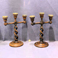 Pair of Oak Candelabra CS239